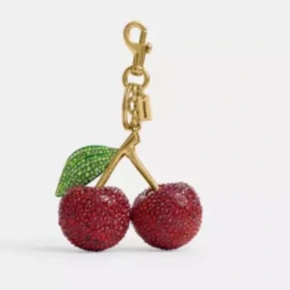 Coach Big Crystal Cherry 🍒 Charm - Picture 1 of 2